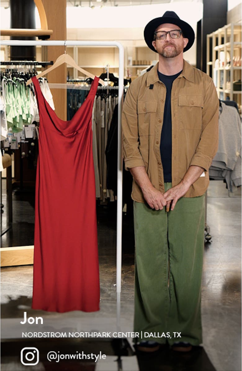 Heidi Cowl Neck Satin Gown, sales video thumbnail