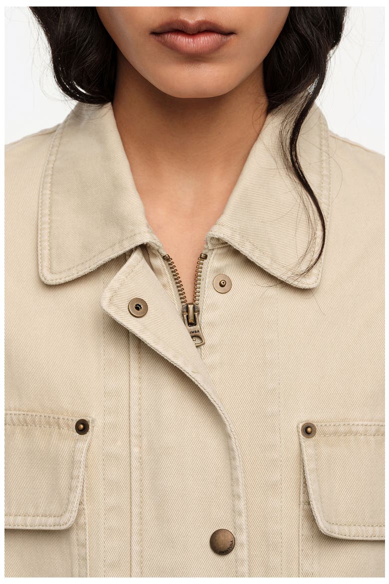 Cotton multi-pocket jacket, Alternate, color, OFF WHITE