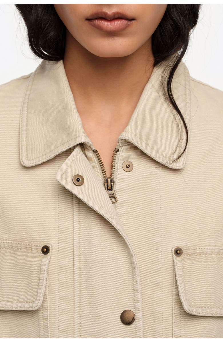 Bimba y Lola Cotton multi-pocket jacket, Alternate, color, Off White