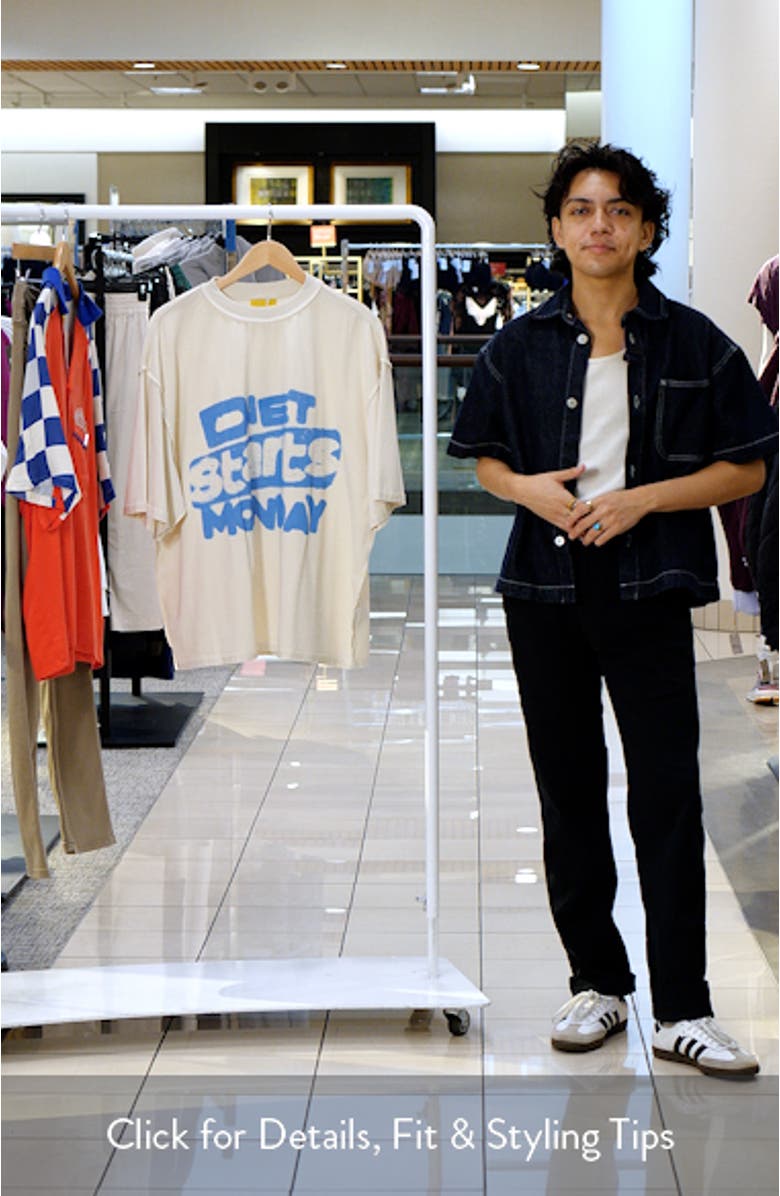 Stencil Logo Cotton Graphic T-Shirt, sales video thumbnail