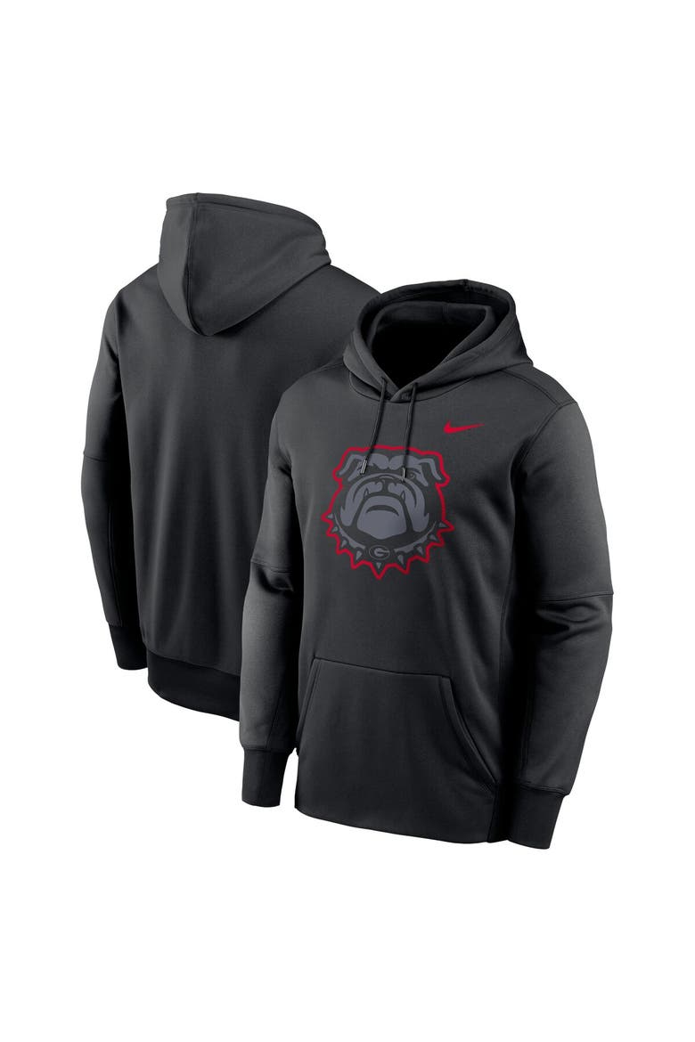 Men's Nike Black Georgia Bulldogs Color Pop Logo Performance Fleece Pullover Hoodie, Main, color, Black