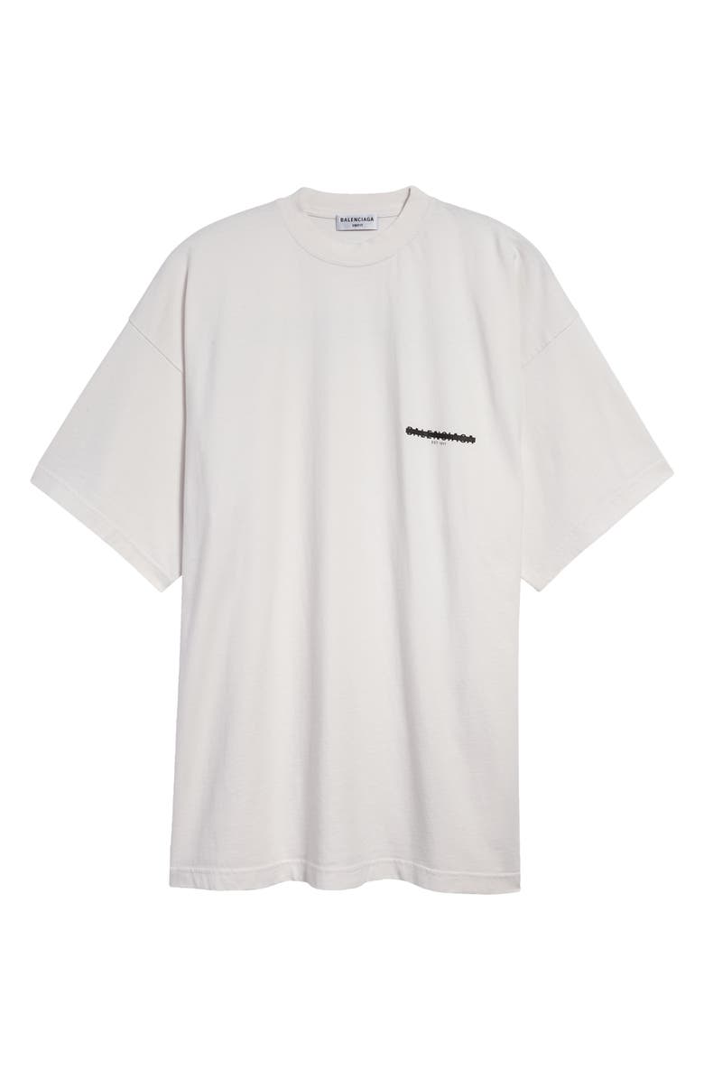 Balenciaga Oversize Logo Cotton Graphic Tee, Alternate, color, 