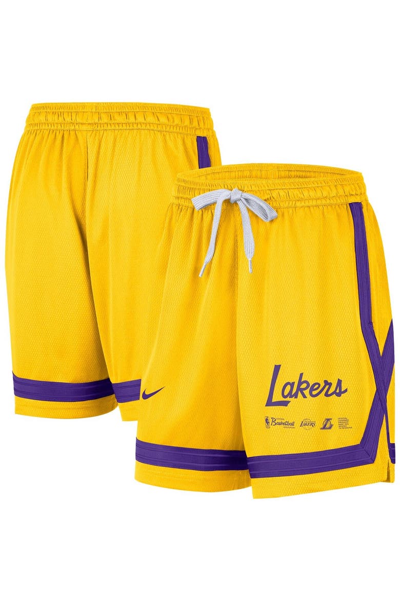 Women's Nike Gold Los Angeles Lakers Crossover Performance Shorts, Main, color, Gold