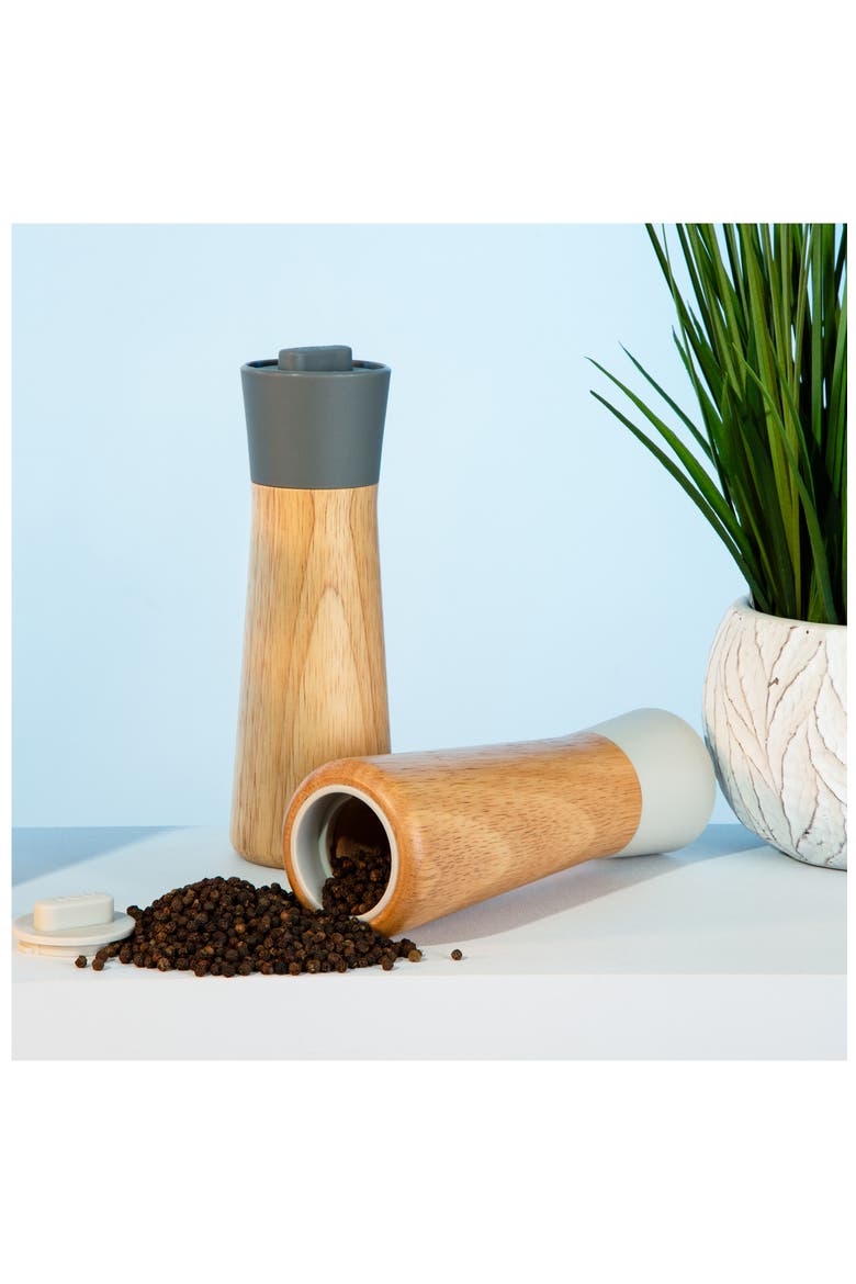 Leo Balance 2-Piece Rubberwood Spice Grinders, Alternate, color, MULTICOLOR