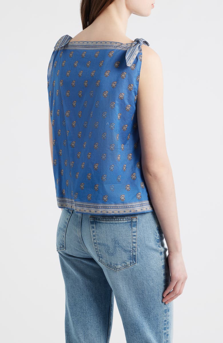 DÔEN Amalia Print Tie Shoulder Sleeveless Top, Alternate, color, Eartha Paisley