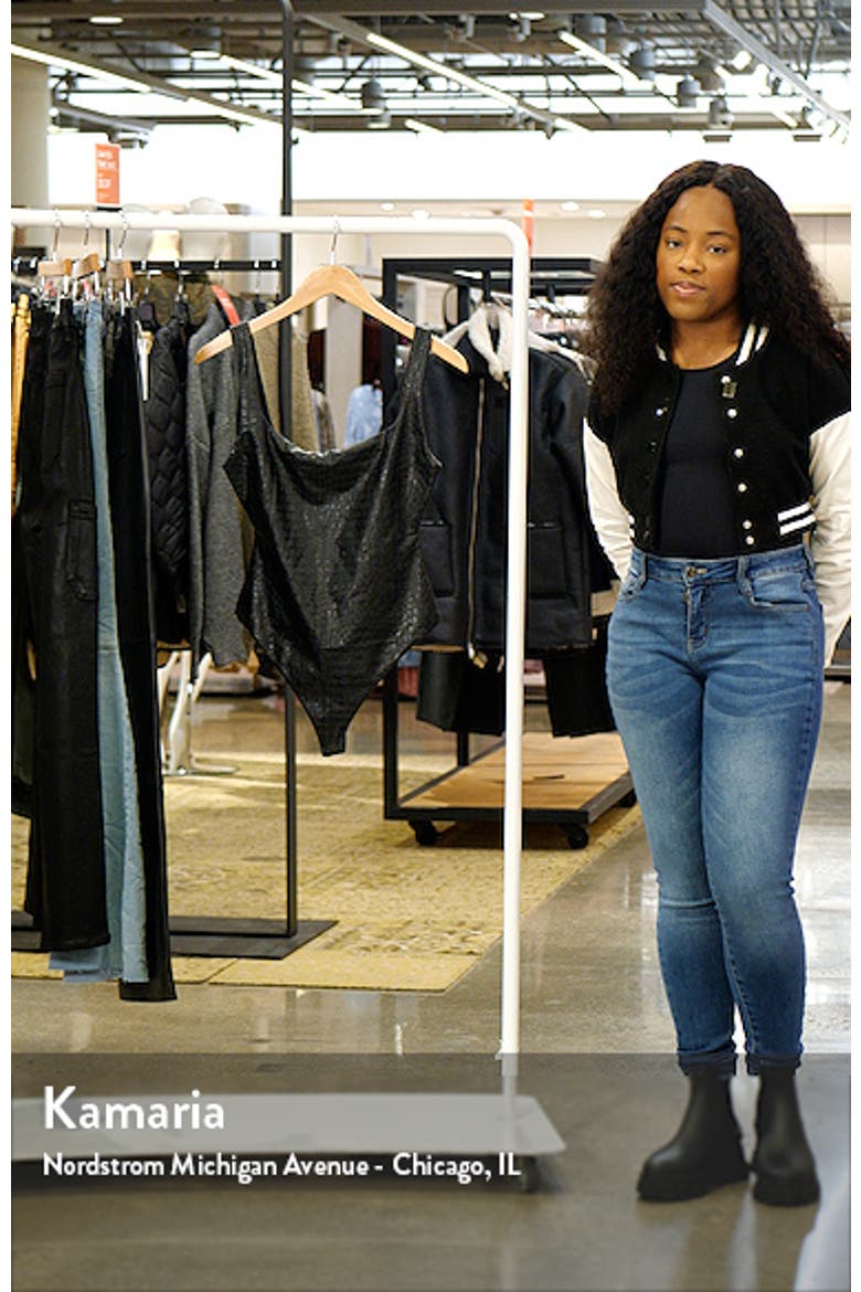 The Crocodile Collection Croc Embossed Faux Leather Tank Bodysuit video