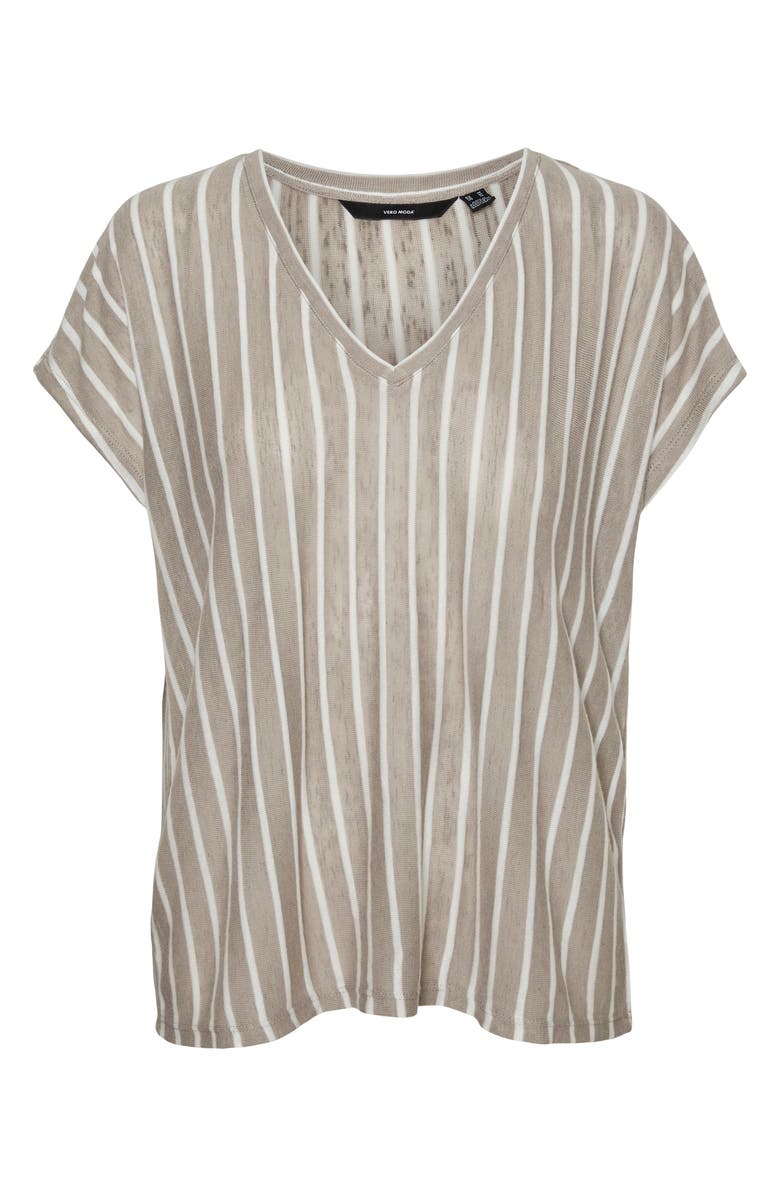 VERO MODA Lana Stripe V-Neck T-Shirt, Alternate, color,