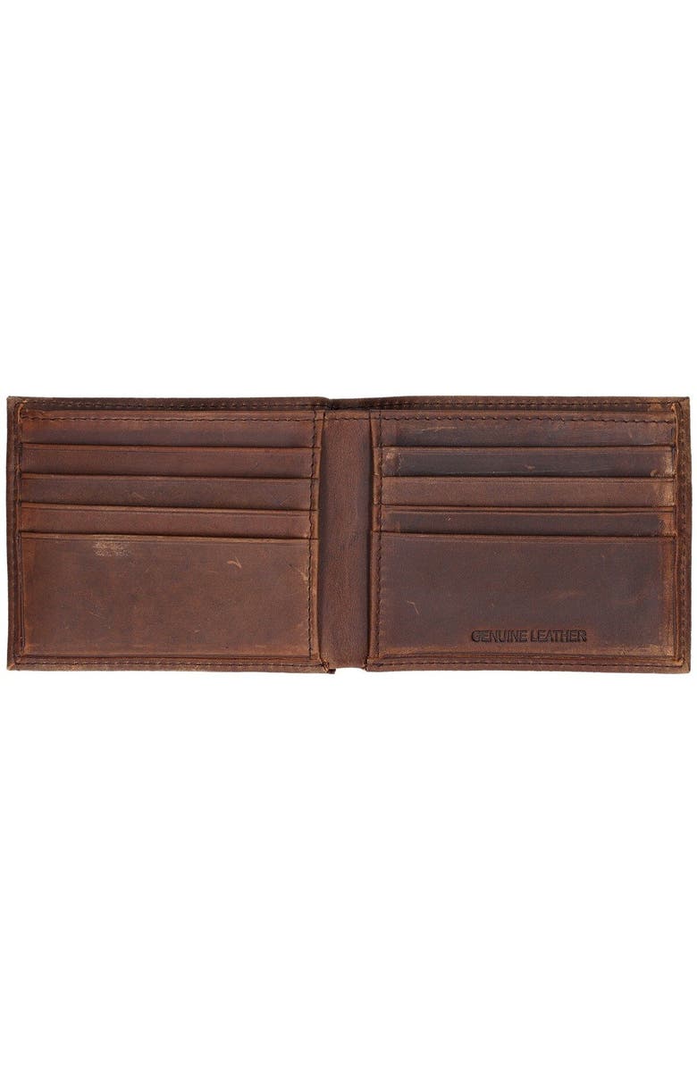 Evergreen Enterprises Brown New York Giants Bifold Leather Wallet, Alternate, color,