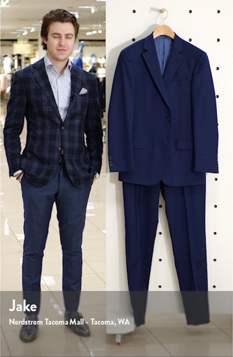 New York Classic Fit Solid Stretch Wool Suit, sales video thumbnail