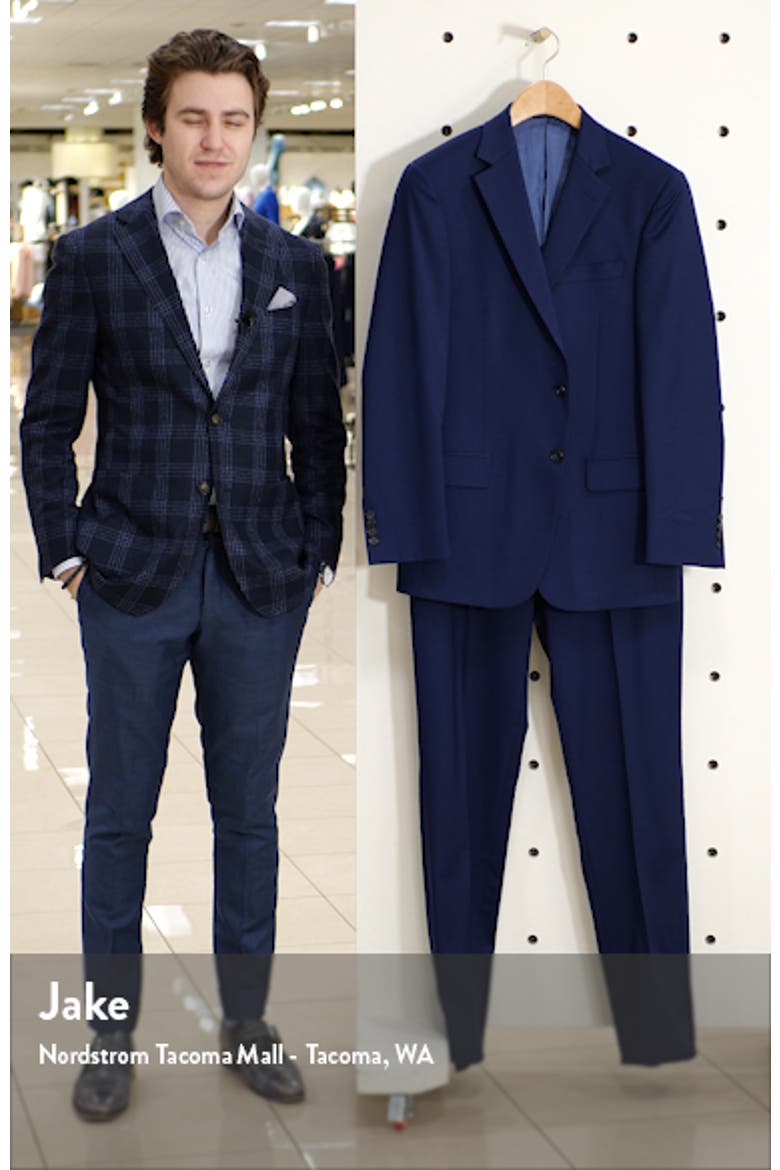 New York Classic Fit Solid Stretch Wool Suit video