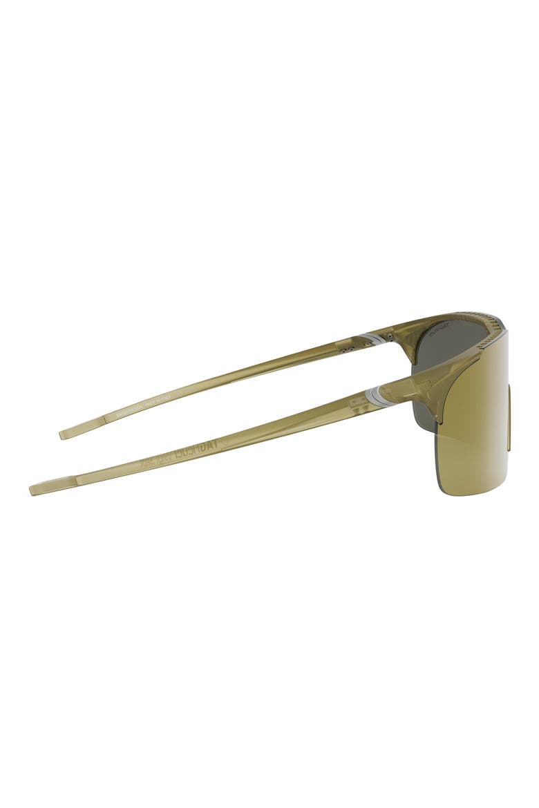 Vingt Sept 132mm Mirrored Mask Sunglasses, Alternate, color, MATTE YELLOW / BROWN MIRROR
