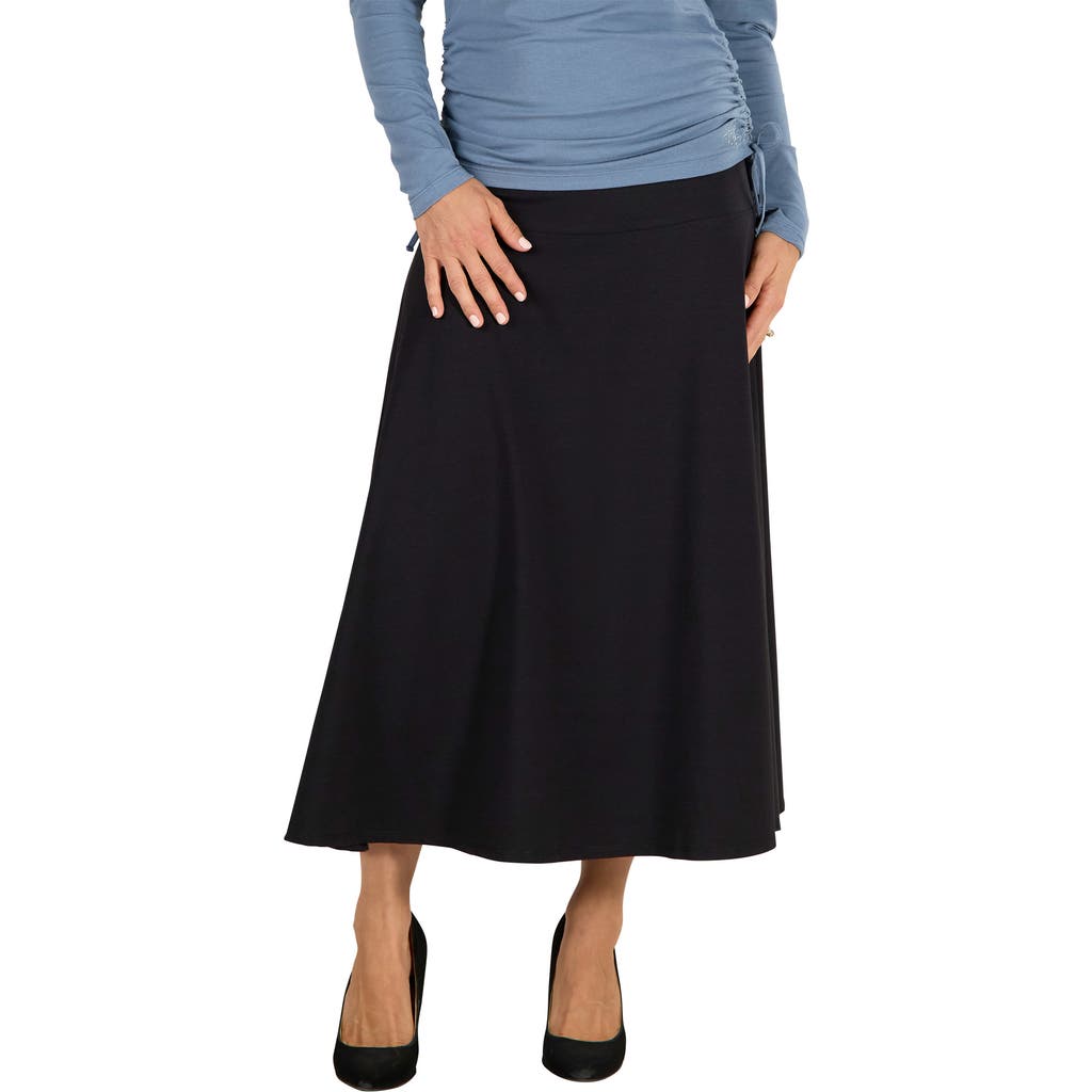 Uv Skinz A-line Upf Midi Skirt In Black