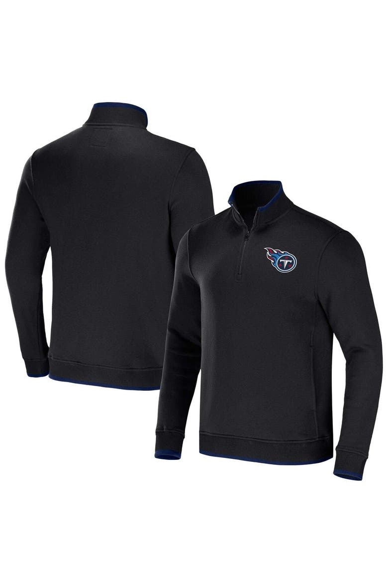 Men's NFL x Darius Rucker Collection by Fanatics Black Tennessee Titans Logo Quarter-Zip Top, Main, color, Black