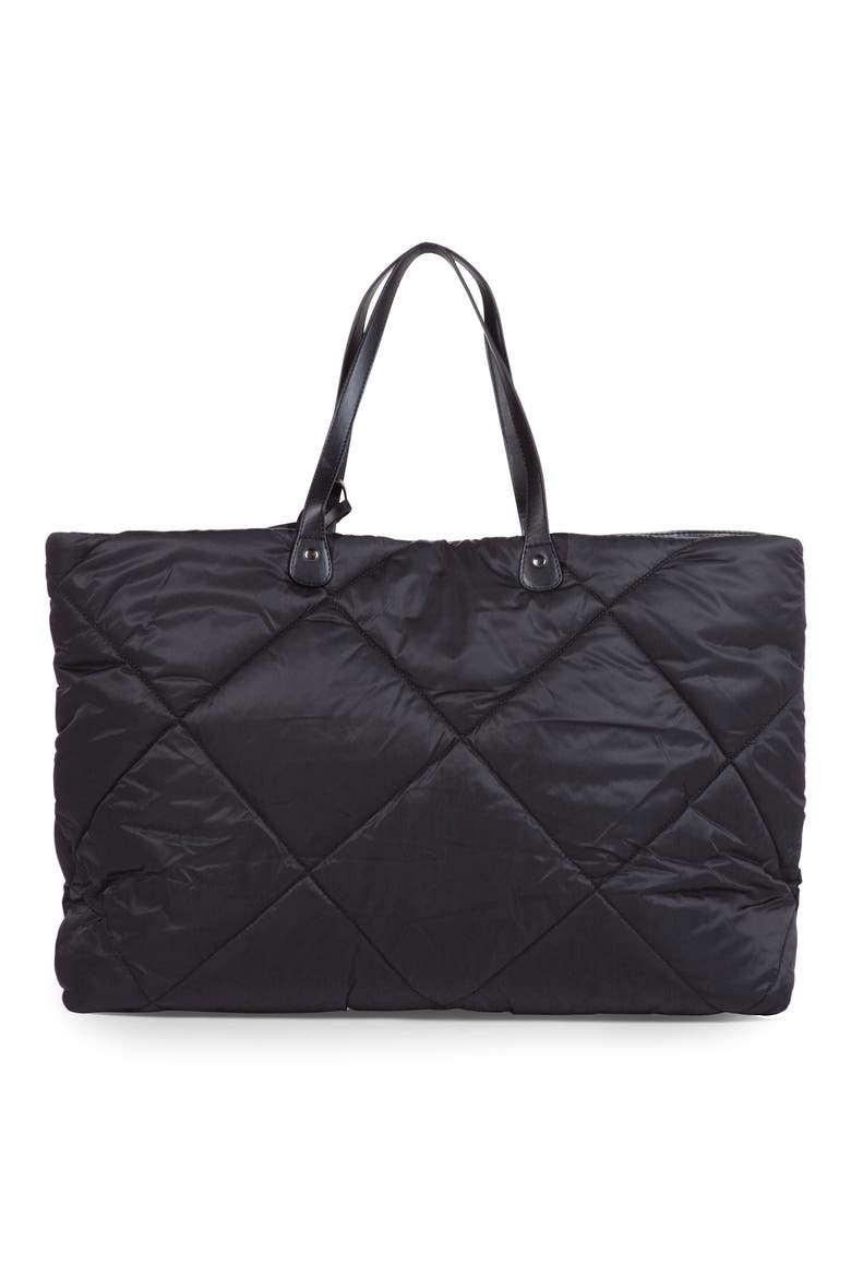 Family Bag Large Quilted Diaper Bag, Alternate, color, PUFFER BLACK