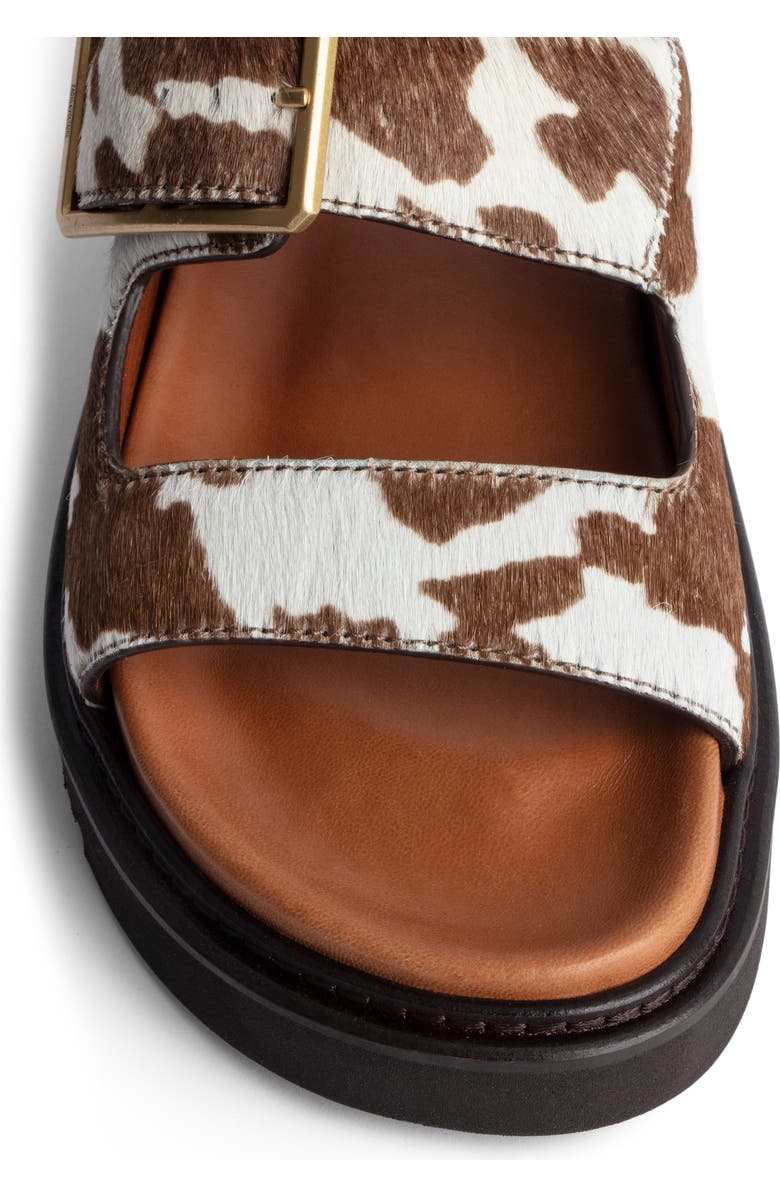 Zadig & Voltaire Alpha Cecilia Geneuine Calf Hair Slide Sandal, Alternate, color,