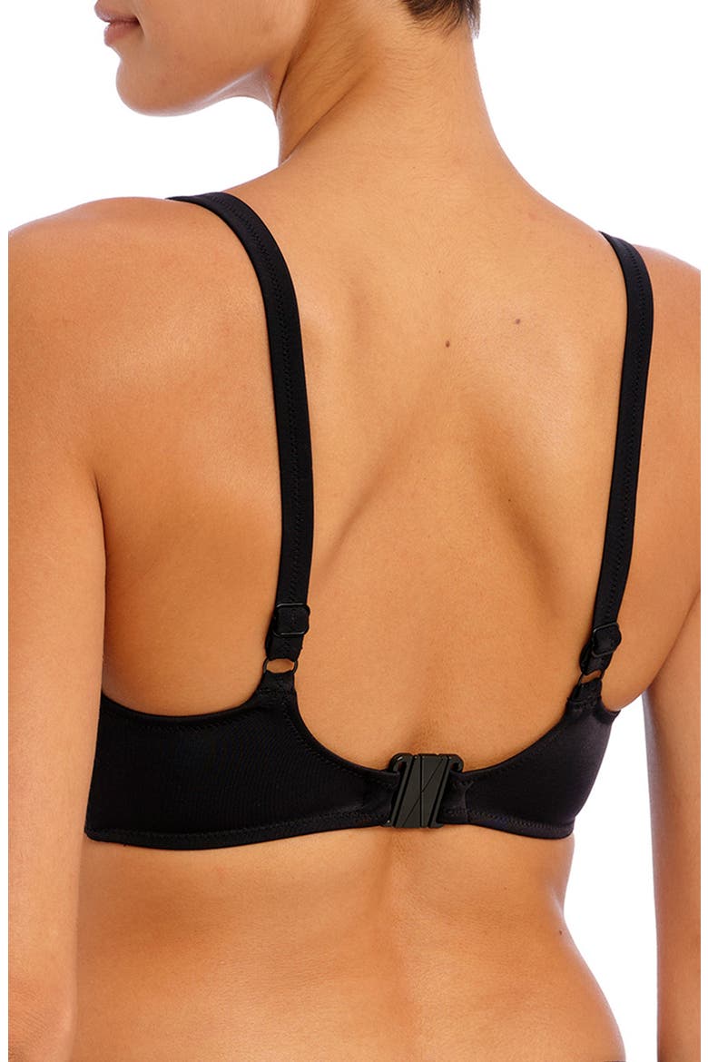 Ibiza Waves Plunge Underwire Bikini Top, Alternate, color, BLACK