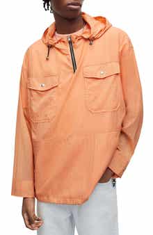 AllSaints Loco Quarter Zip Hooded Anorak