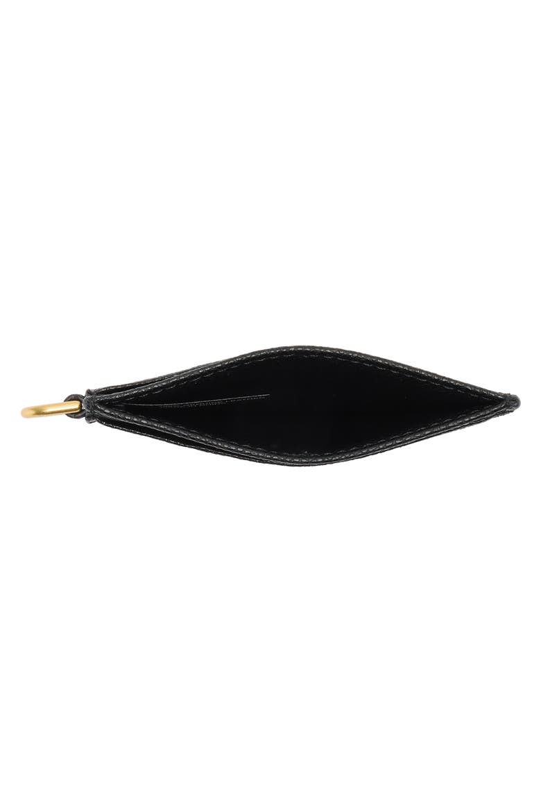 Leather Card Case, Main, color, BLACK