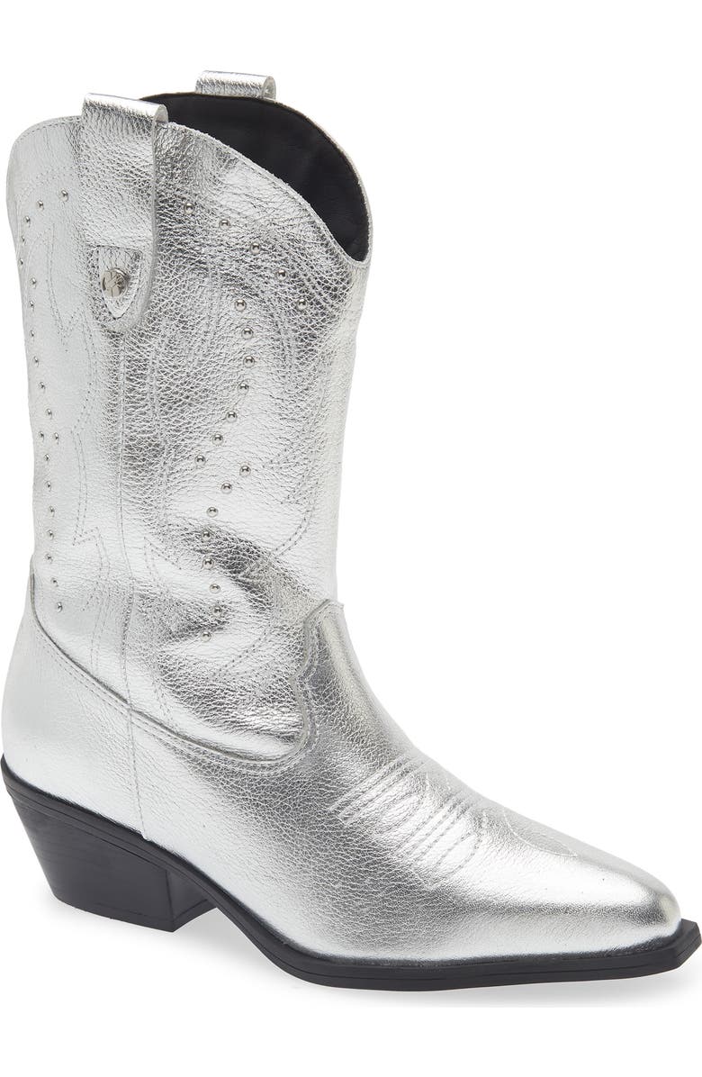 Bottero Metallic Western Boot, Main, color,