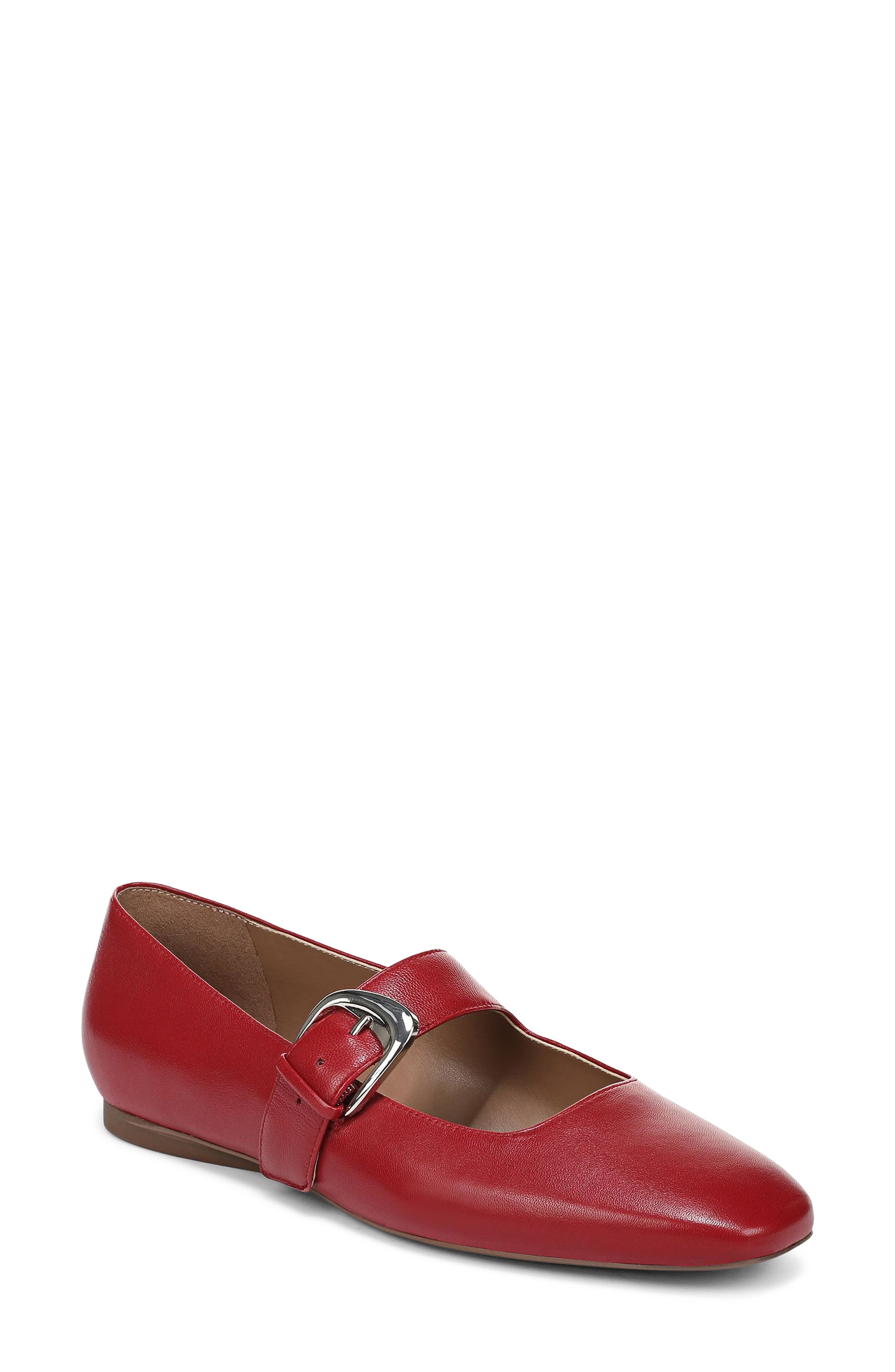 Naturalizer Cosmic Mary Jane Flat, Main, color, Hearts Flame Red