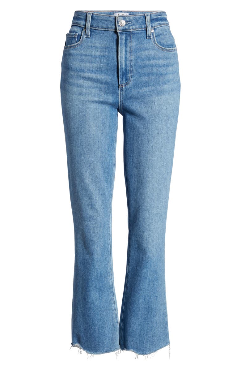 PAIGE Claudine High Waist Frayed Hem Flare Jeans, Alternate, color, Darling W/ Siesta Hem