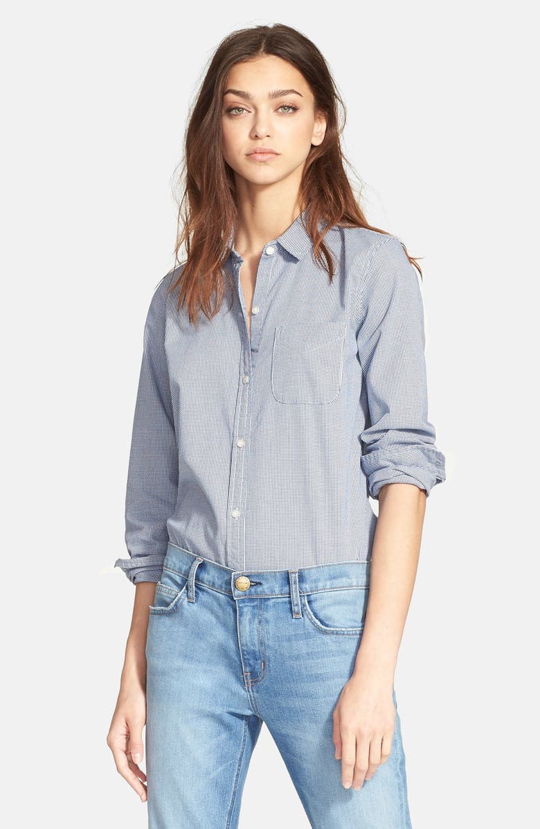 Current/Elliott 'The Slim Boy' Micro Houndstooth Shirt, Alternate, color,