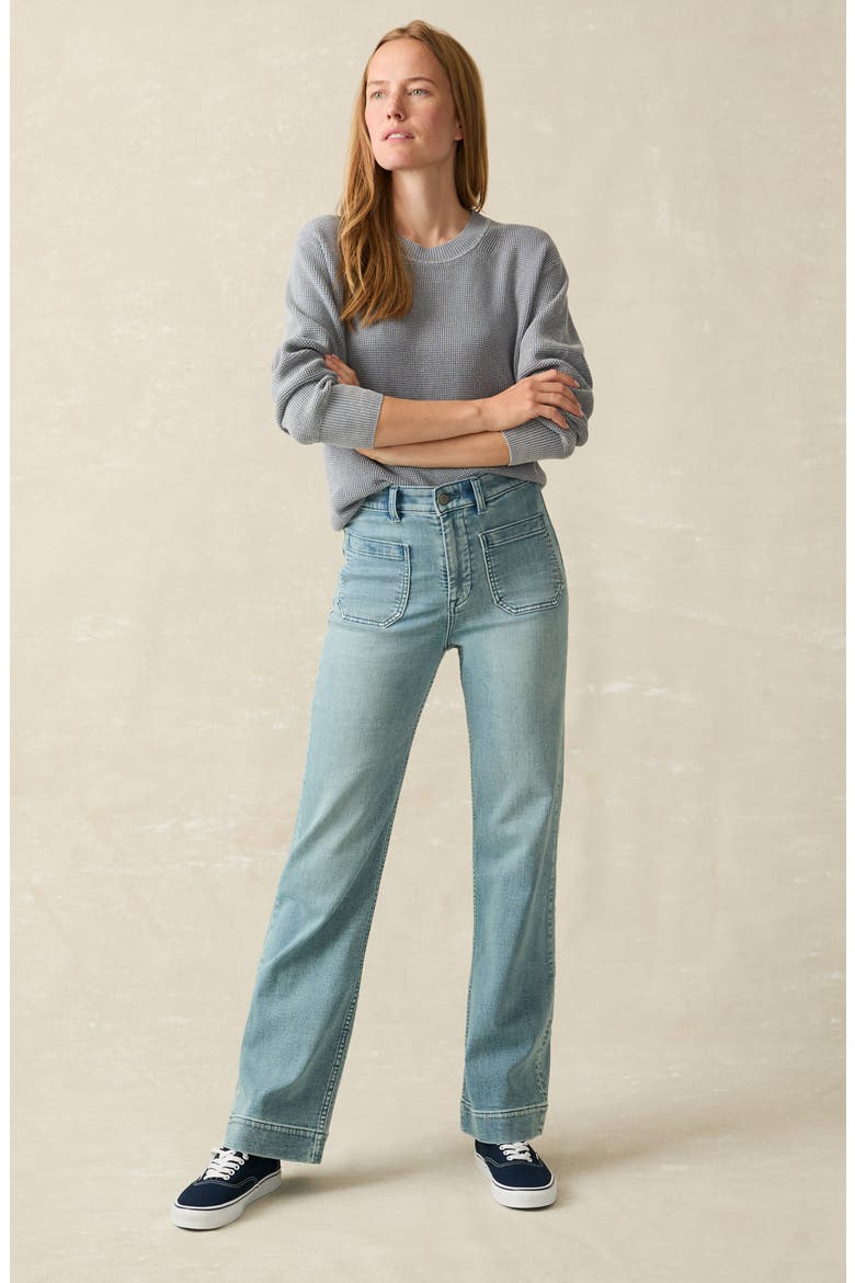 Stretch Terry Wide Leg Pants, Alternate, color, EASTERN SHORE