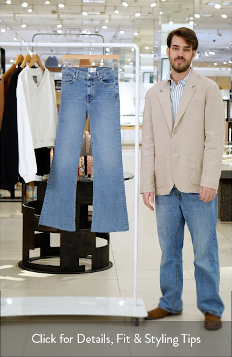 The Icon Raw Hem Flare Jeans, sales video thumbnail