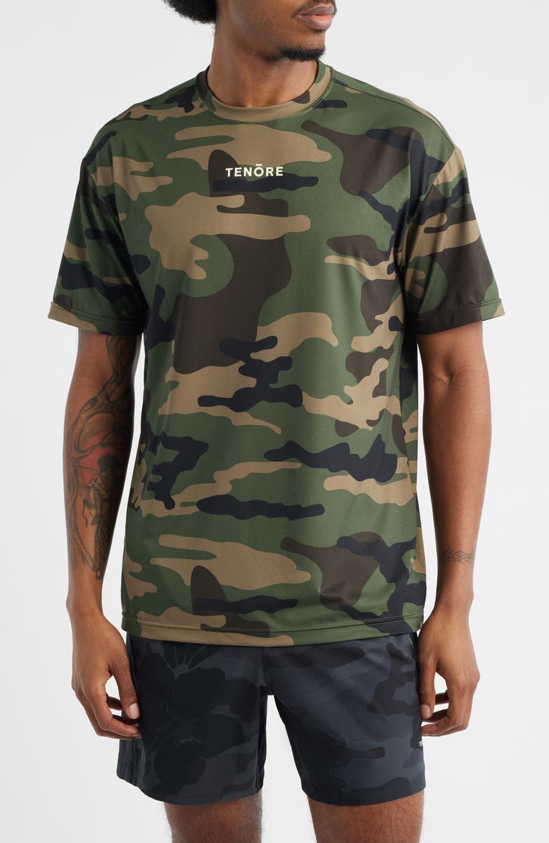 TENŌRE Short Sleeve UPF 50+ Graphic T-Shirt, Main, color, Olive Camo