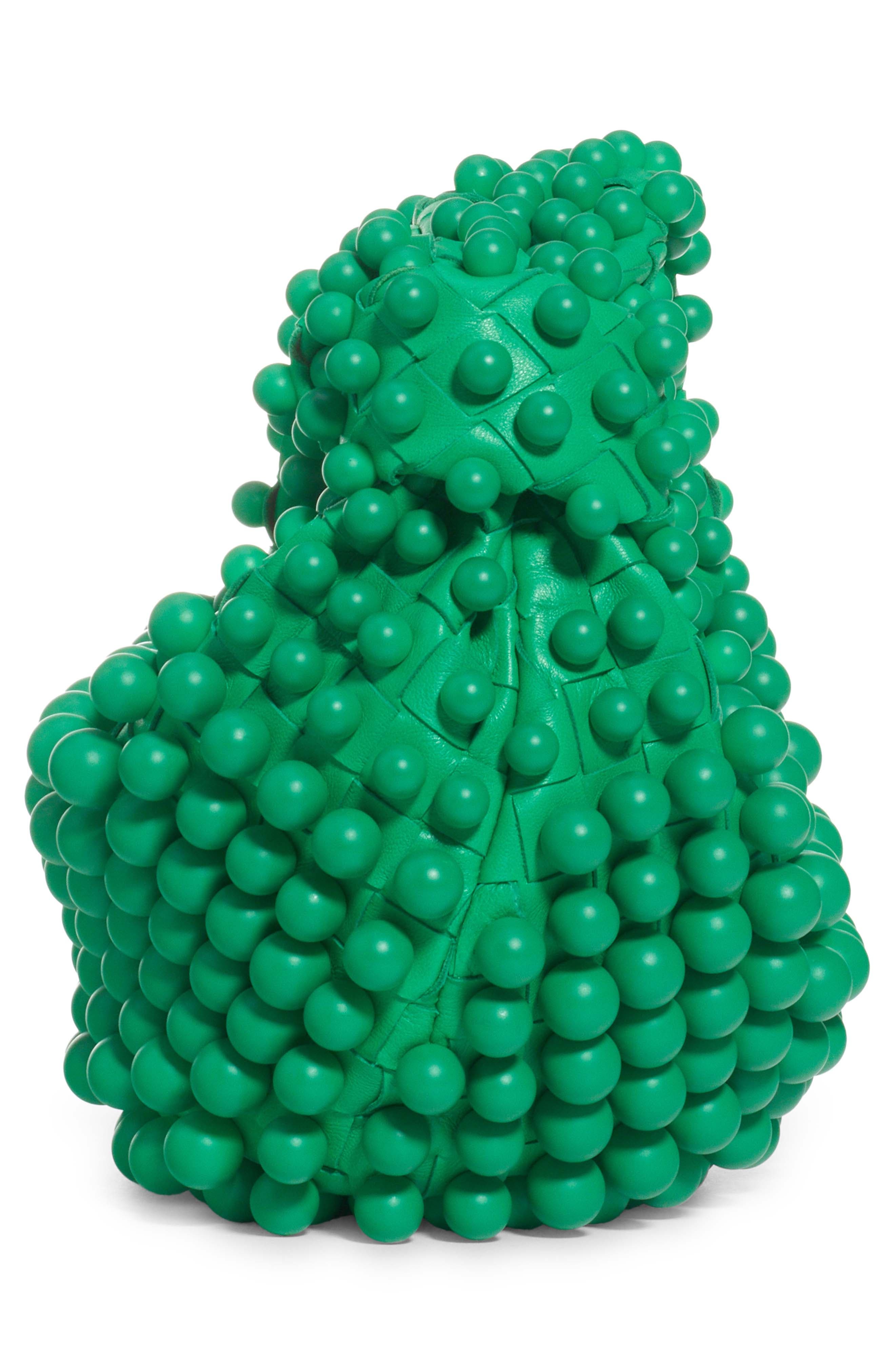 Bottega Veneta Mini Jodie Beaded Leather Hobo, Alternate, color, 