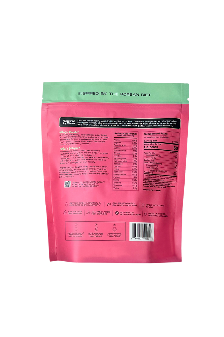 Watermelon Juice Marine Collagen Supplement, Alternate, color, Pink
