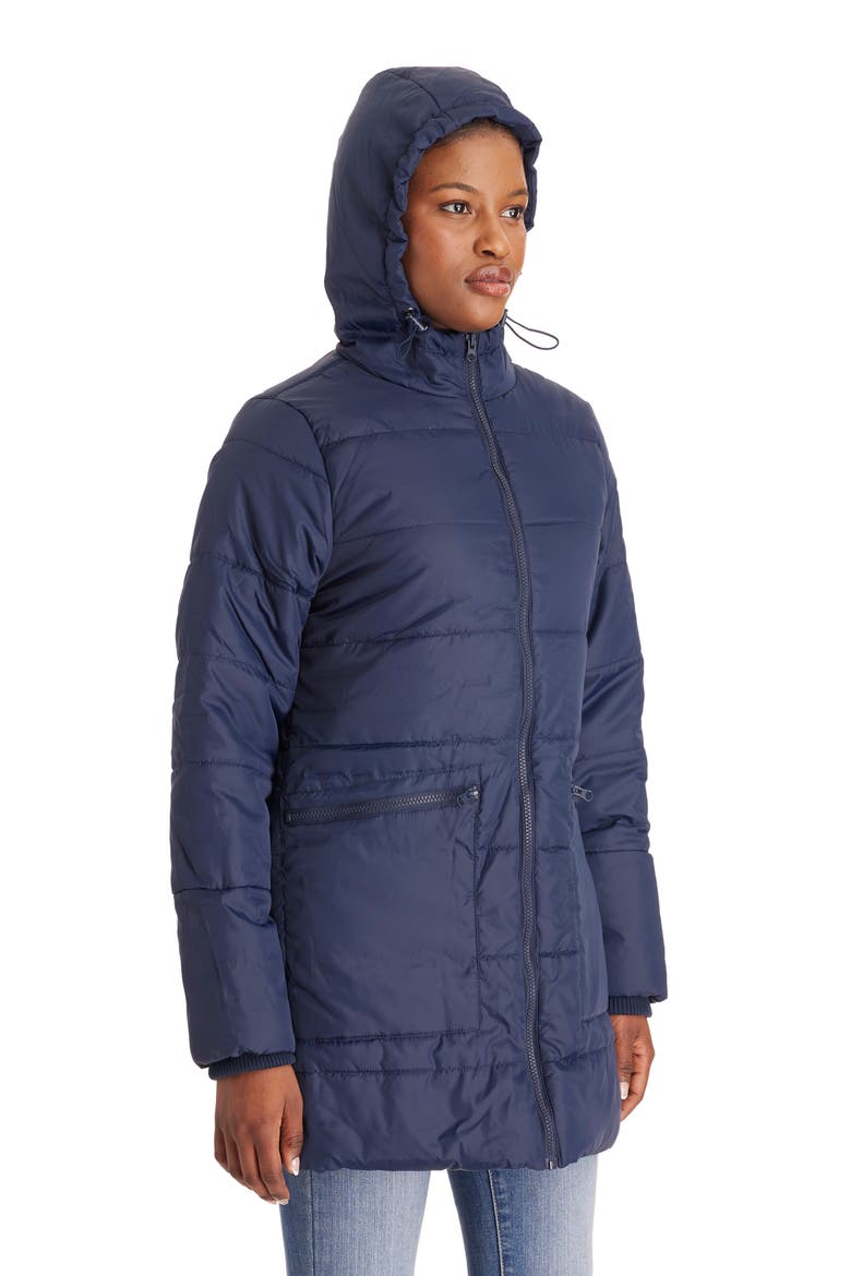 3-in-1 Hybrid Quilted Waterproof Maternity Puffer Coat, Alternate, color, NAVY