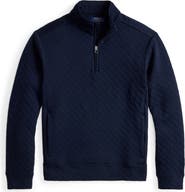 Polo Ralph Lauren Microquilted Double Knit Quarter Zip Pullover