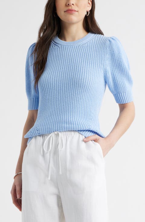 Elbow Sleeve Cotton Sweater