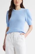 Caslon® Elbow Sleeve Cotton Sweater