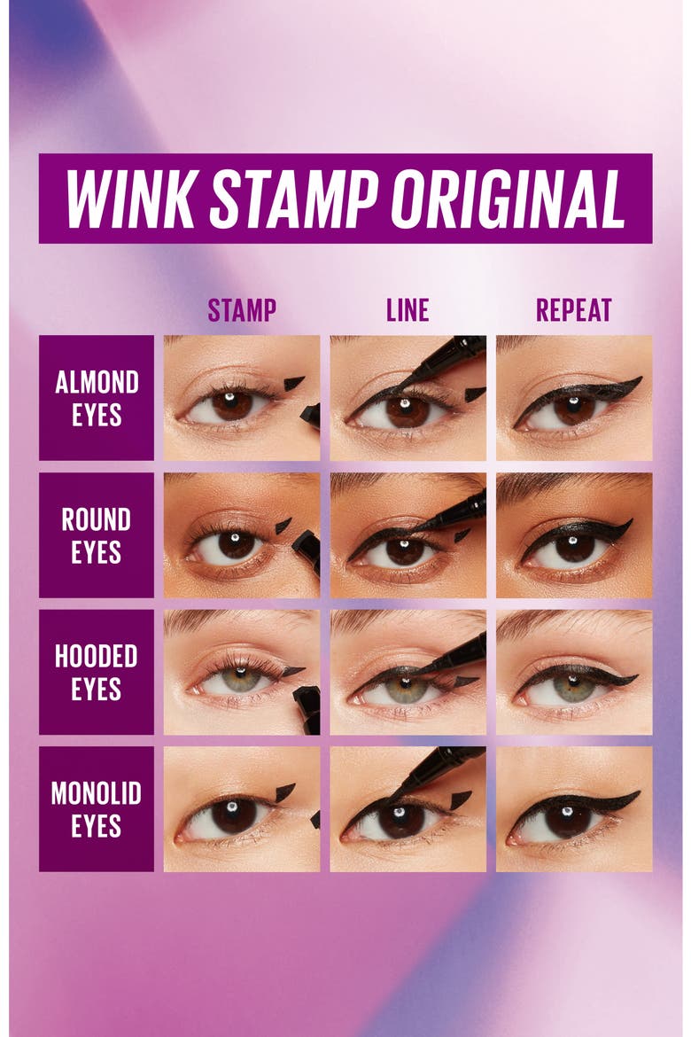 Wink Stamp Waterproof Wing Eyeliner Stamp & Pen, Alternate, color, BLACK