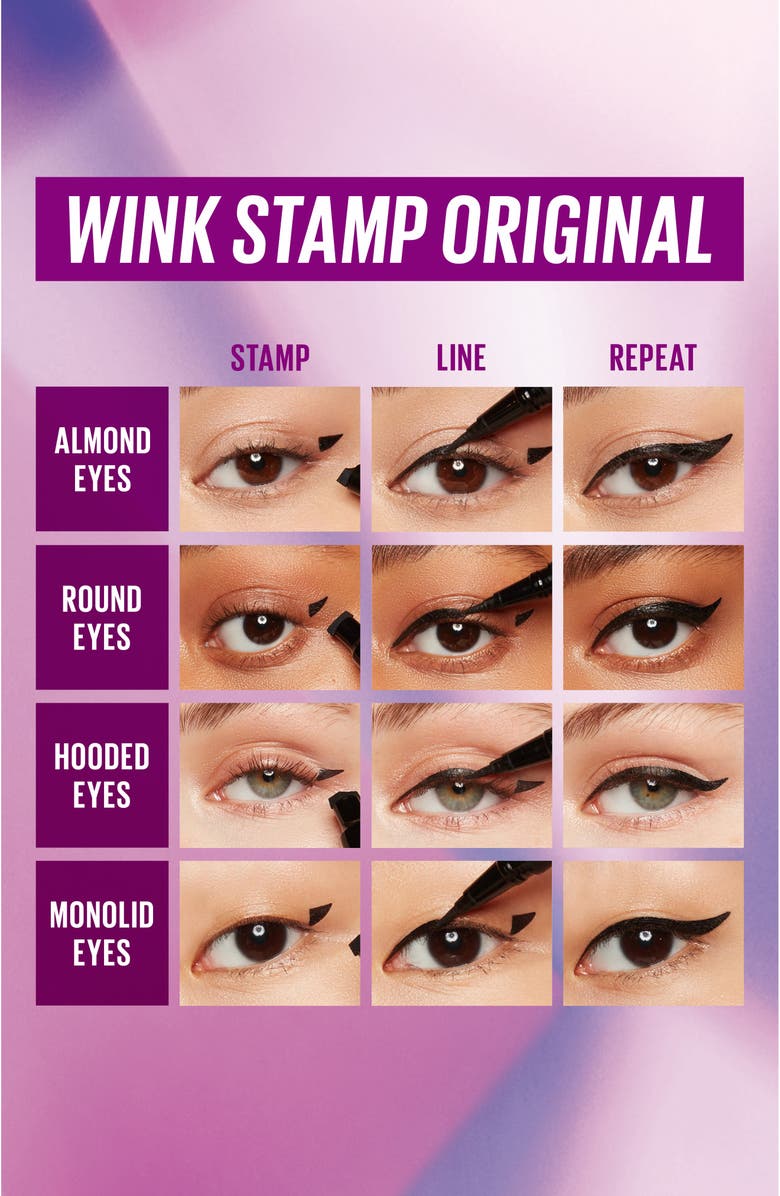 Kaja Wink Stamp Waterproof Wing Eyeliner Stamp & Pen, Alternate, color, Black