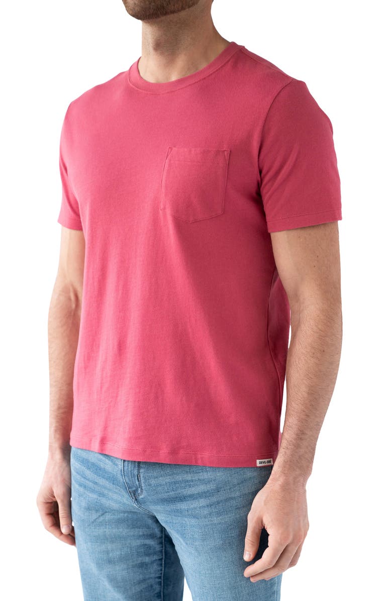 Devil-Dog Dungarees Men's Signature Pocket T-Shirt, Alternate, color, Brick Red