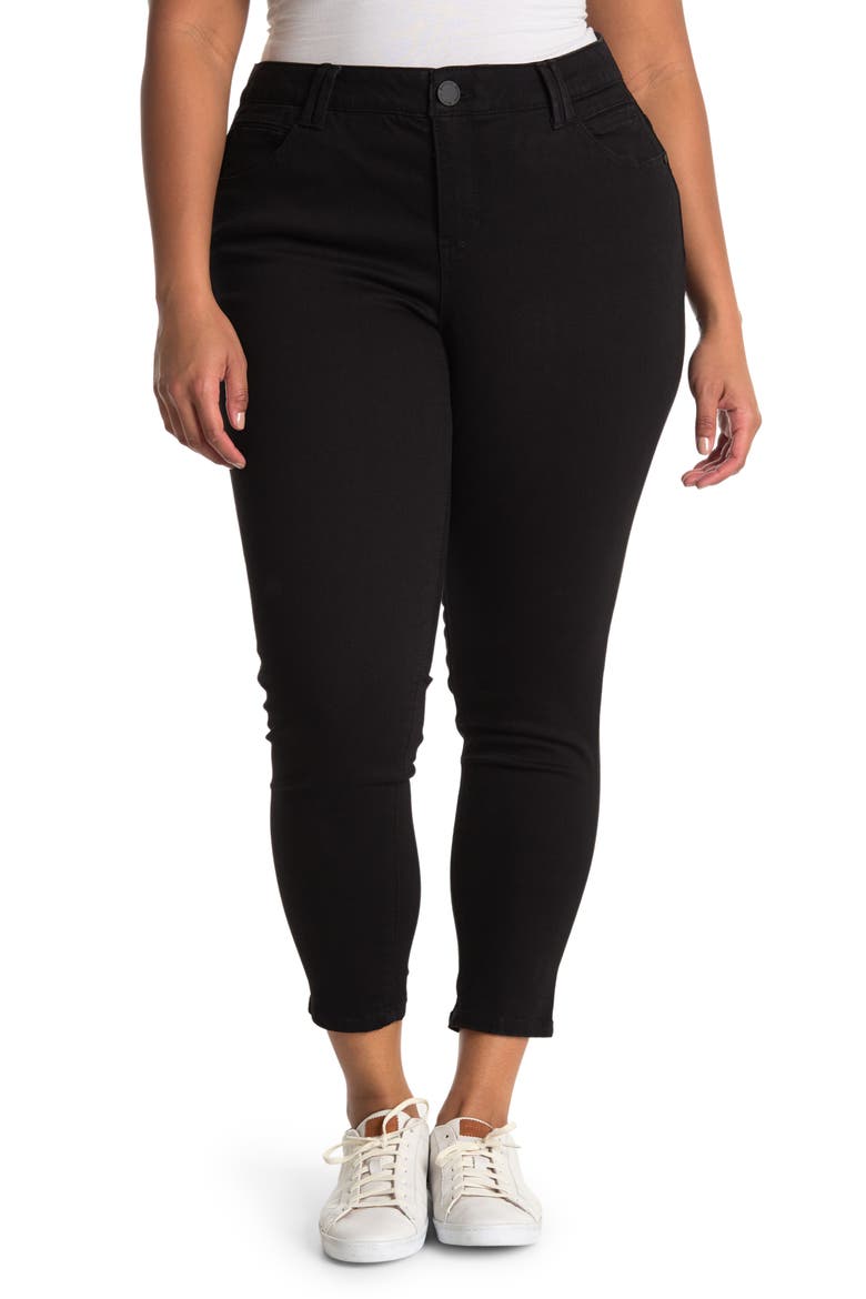 Ab-Tech Skinny Ankle Jeans, Main, color, BLACK