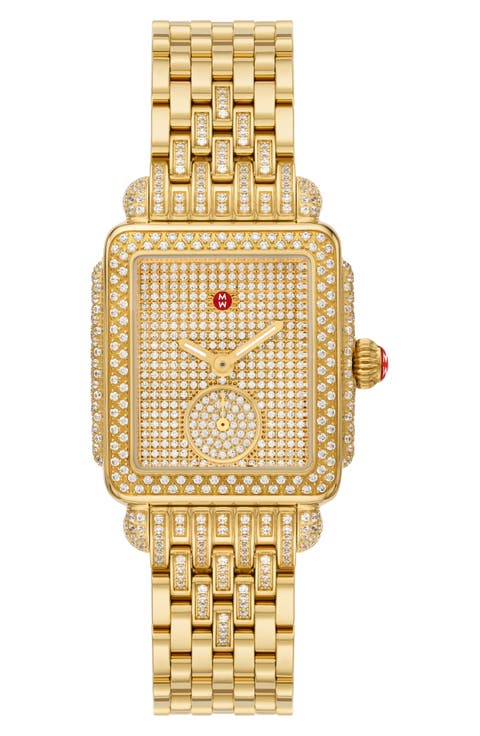 Deco Mid Jubilee Limited Edition Diamond Pavé Chronograph Bracelet Watch, 29mm x 31mm