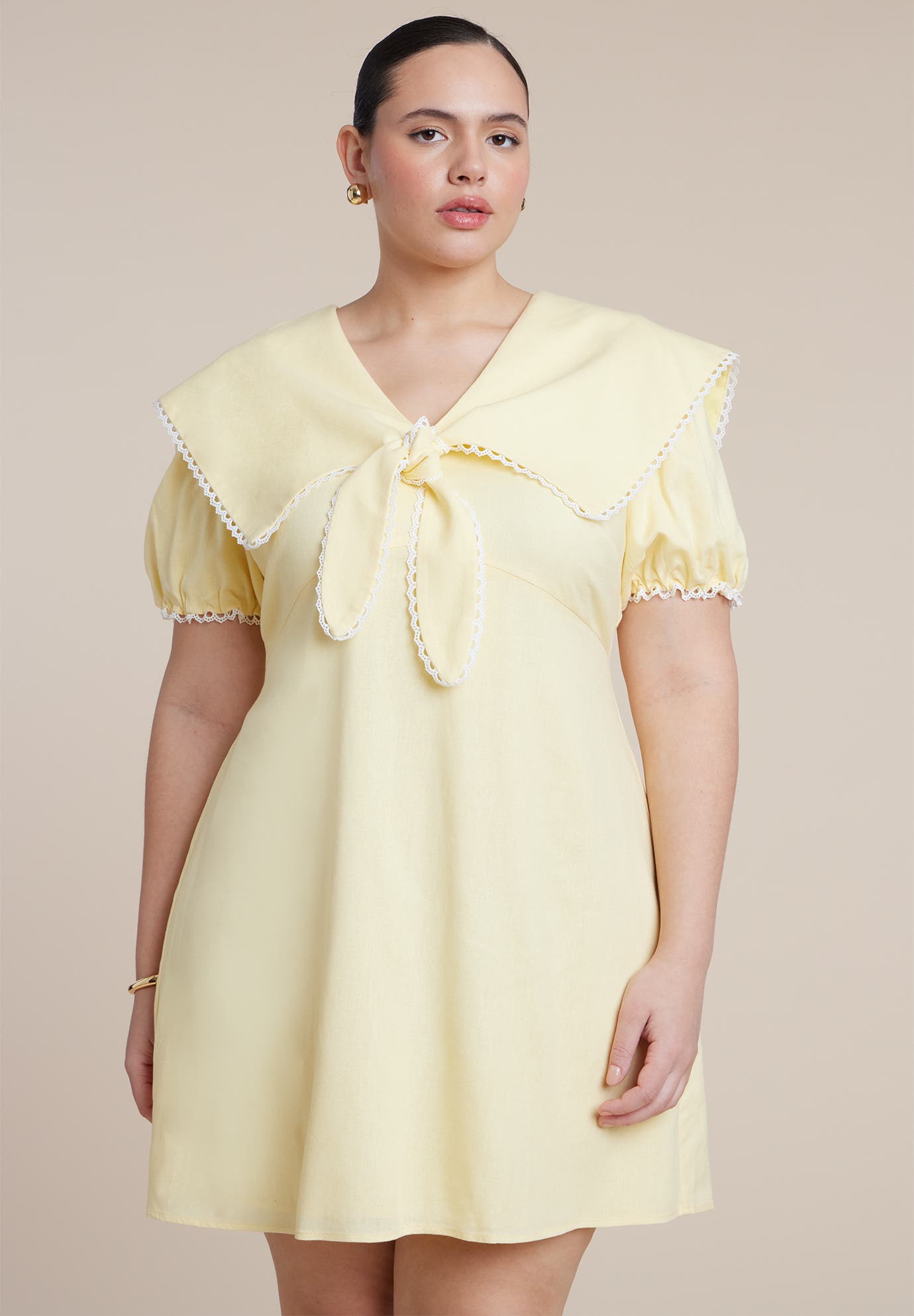 mini sailor dress Sailor Dress Soft Linen Navy Mini 2X / Navy