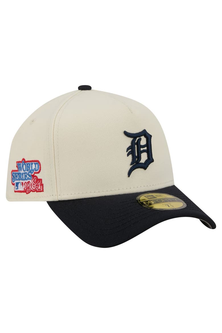 Men's New Era  Cream Detroit Tigers Chrome A-Frame 59FORTY Fitted Hat, Main, color, Cream
