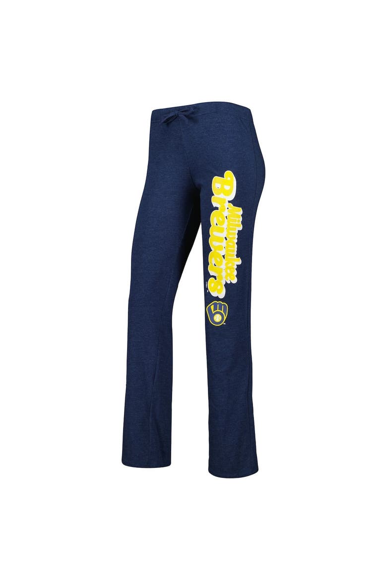 Women's Concepts Sport Navy/Gold Milwaukee Brewers Wordmark Meter Muscle Tank Top & Pants Sleep Set, Alternate, color, Navy