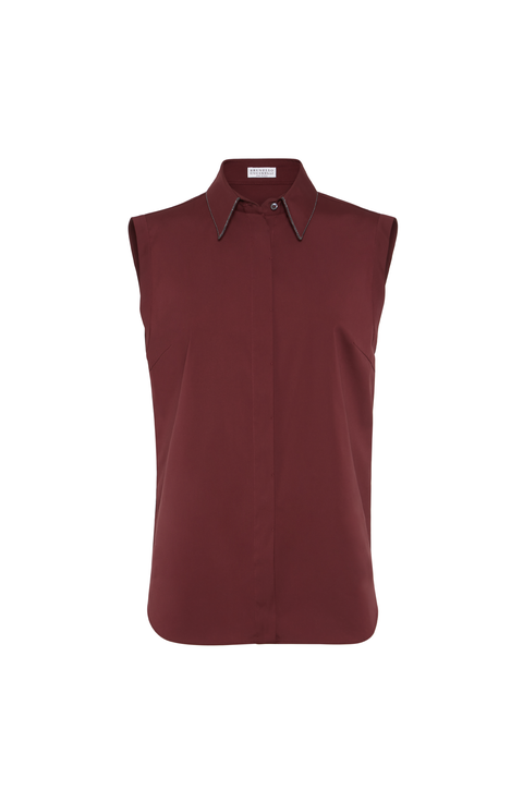 Stretch poplin shirt