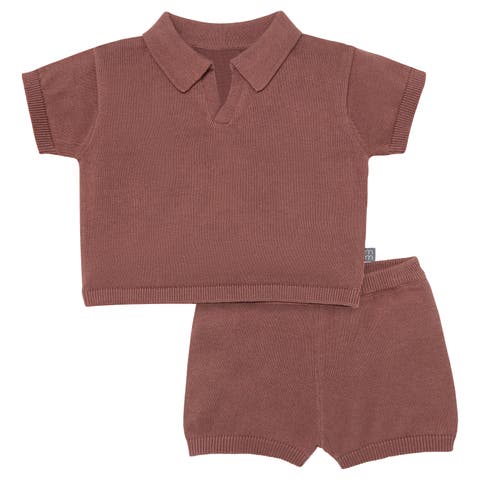 2-Piece Baby Johnny Collar Sweater Knit Set