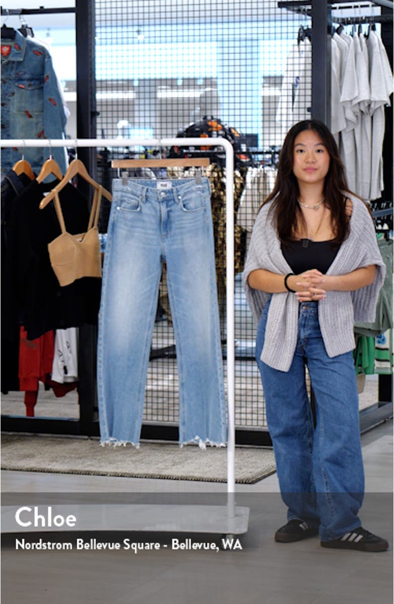 Leenah Raw Hem High Waist Ankle Wide Leg Jeans, sales video thumbnail