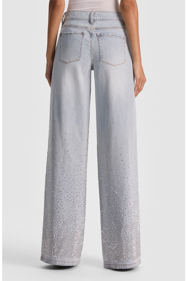 Amazing Stud Detail Baggy Wide Leg Jeans, Alternate, color, ROCKSTAR BLUE