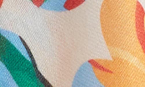 Area Stars Flower Print Scarf In Multi