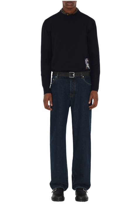 Check Label Wool Sweater