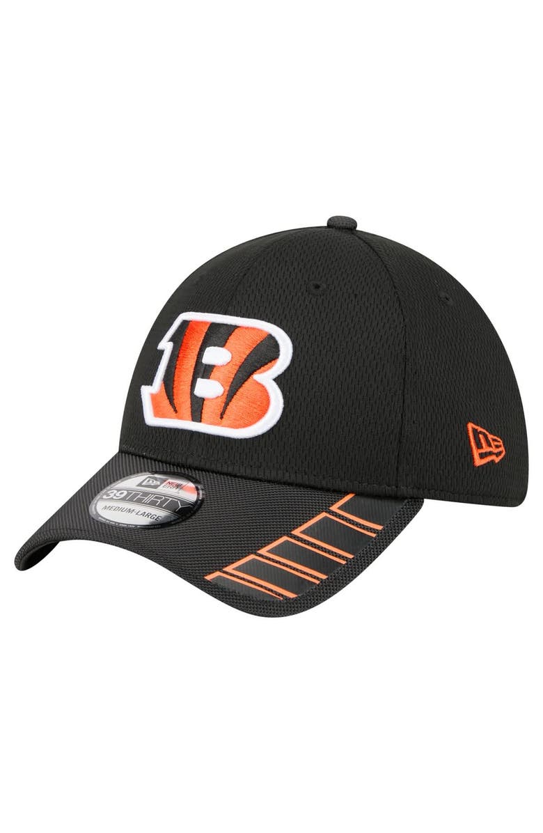 New Era Men's New Era Black Cincinnati Bengals Visor Hit 39THIRTY Flex Hat, Main, color, Black
